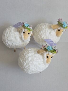 Bundle of 3 - 6" Celebrate Easter Together Sheep Table Decor